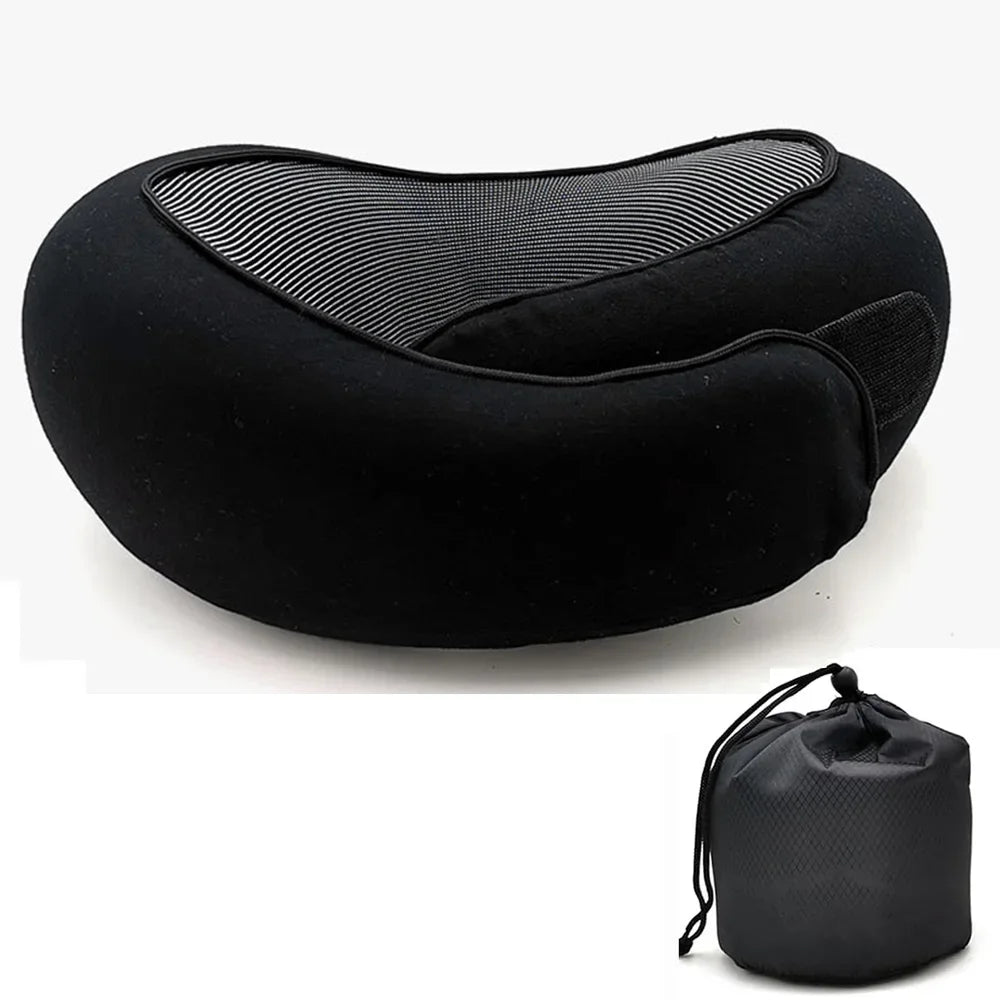 ZDRA NeckHug™ – O-Shaped Memory Foam Travel Pillow for Airplane & Office Naps