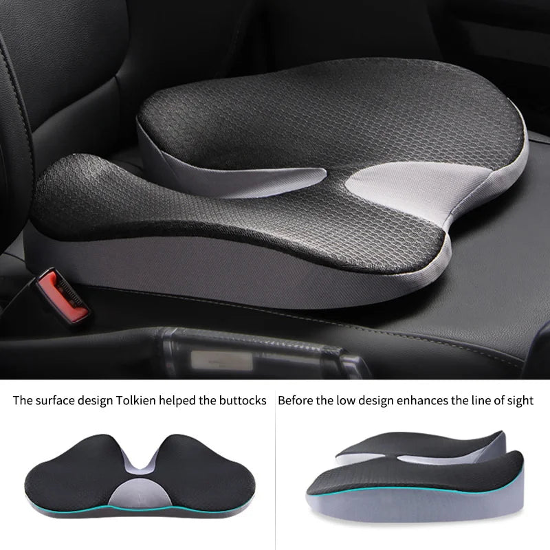 ZDRA ComfortCushion™ – Non-Slip Memory Foam Seat Cushion for Tailbone, Sciatica & Back Pain Relief